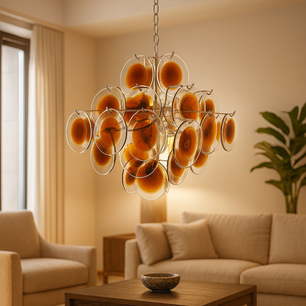 candelabru solaris, elemente din sticla si metalice, homedit - Image 3