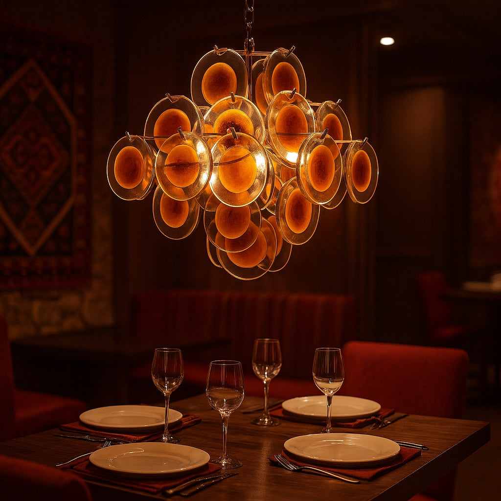 candelabru solaris, elemente din sticla si metalice, homedit - Image 4