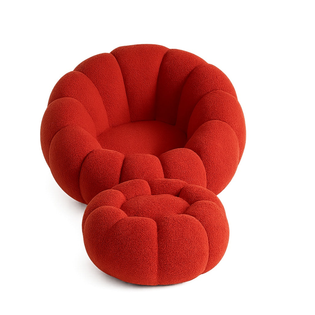 fotoliu cu taburet bloomora, 120 × 110 × 77 cm, homedit - Image 2