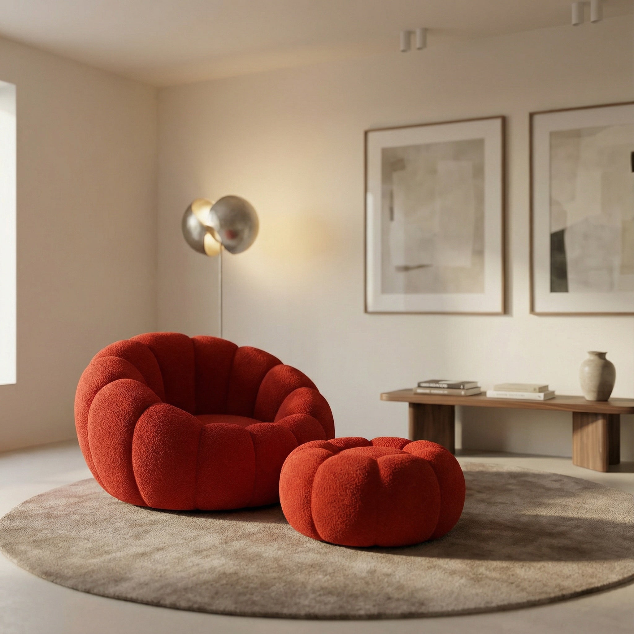 fotoliu cu taburet bloomora, 120 × 110 × 77 cm, homedit - Image 3