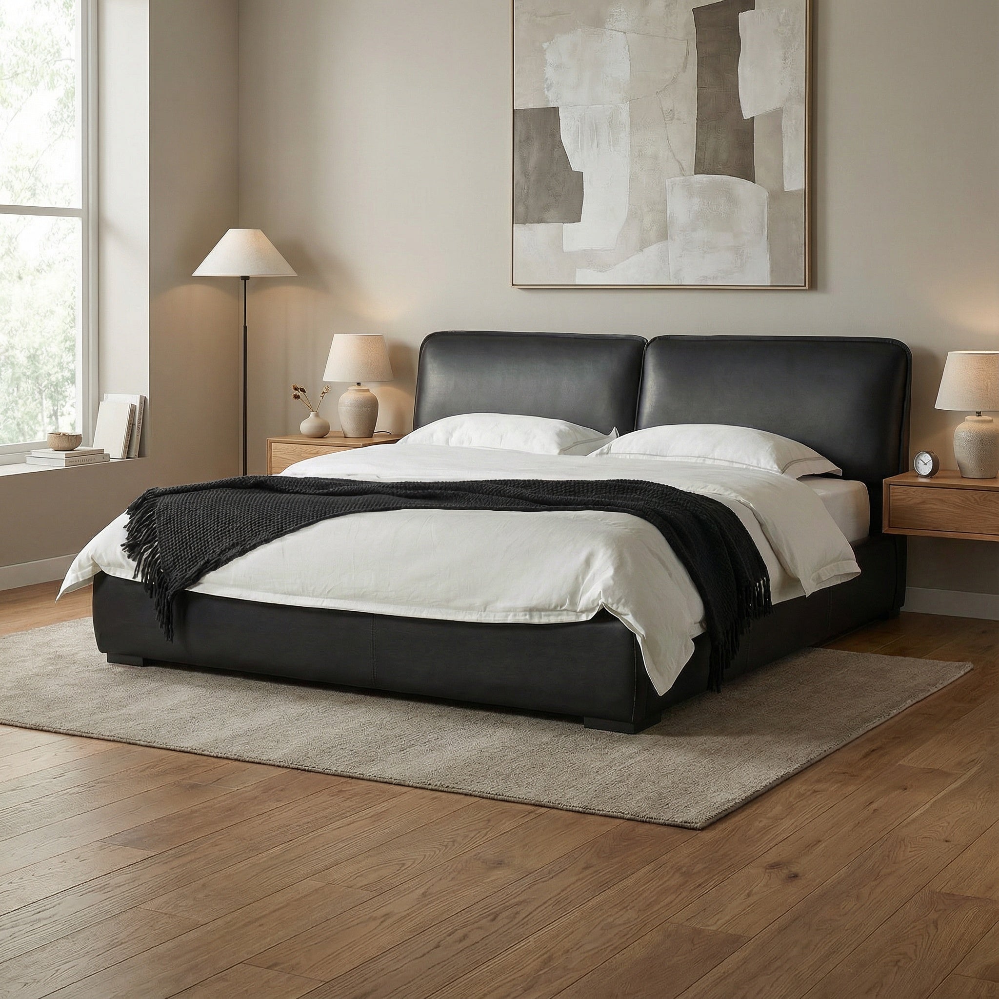 pat din piele calder 180 x 200 cm, homedit - Image 3