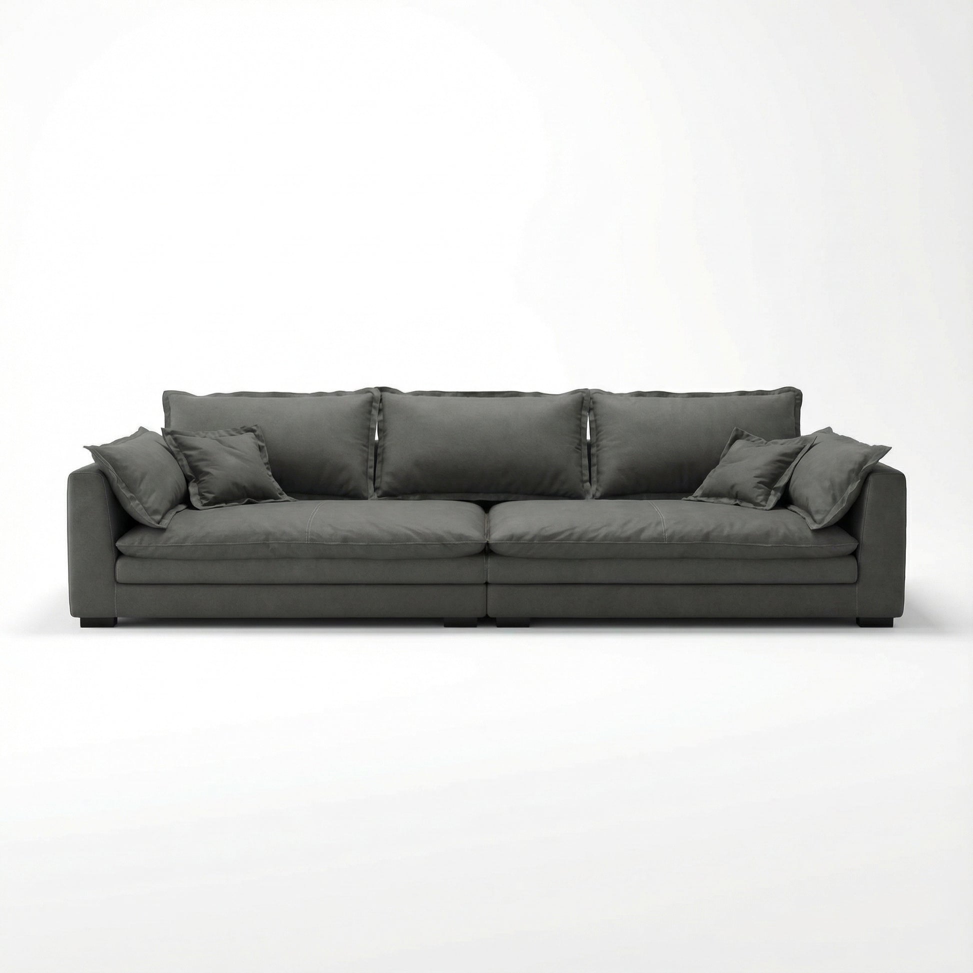 Canapea Alyma, gri inchis, topper si material tehnologic anti pata, Homedit - Image 2