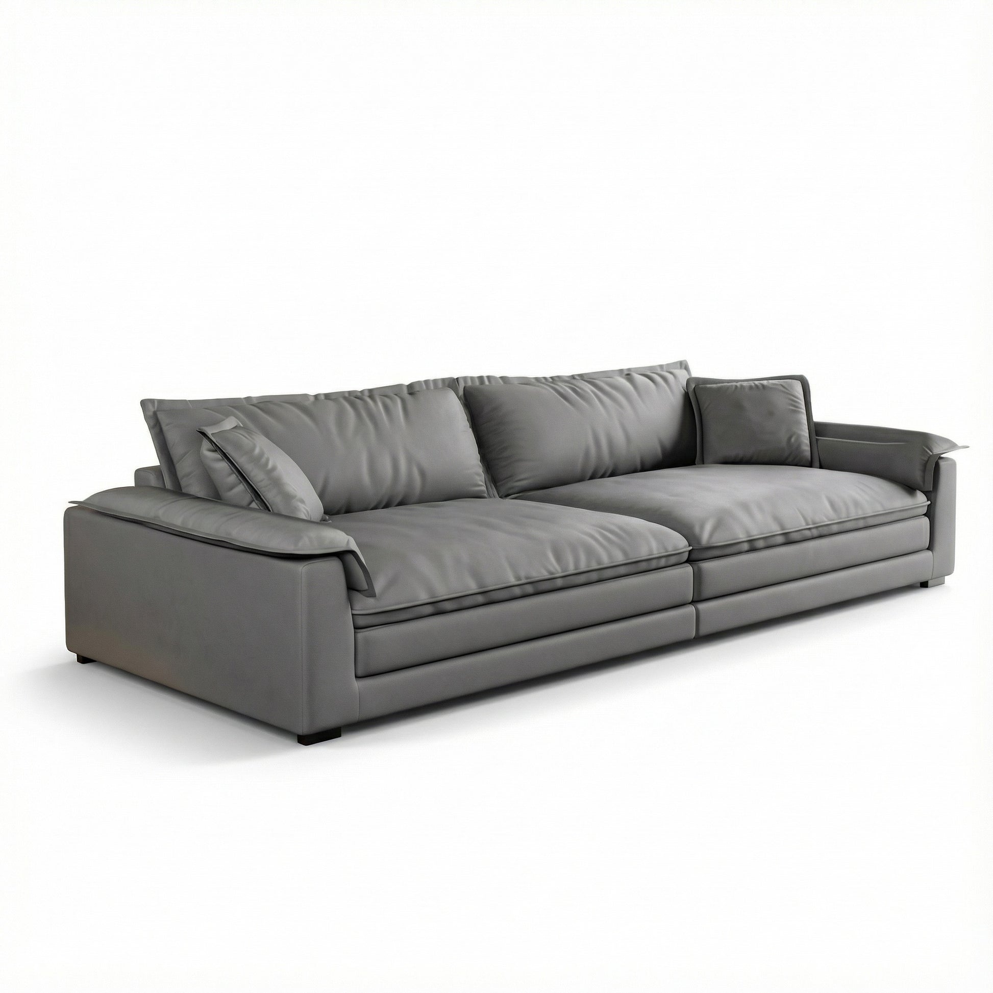 Canapea Alyma, gri deschis, topper si material tehnologic anti pata, Homedit - Image 2