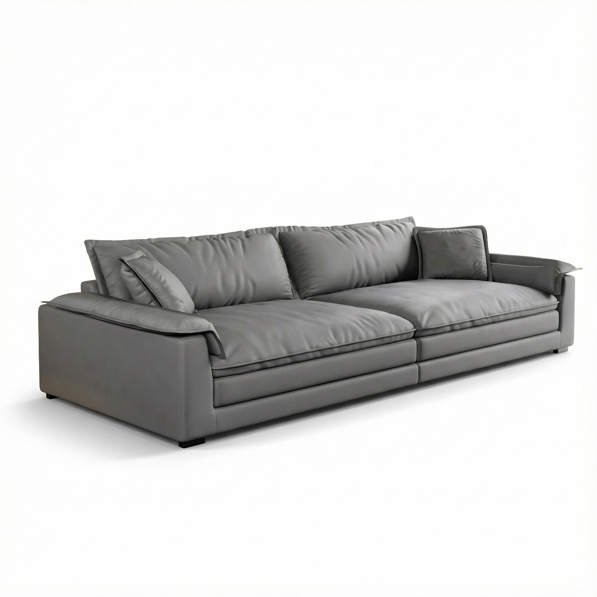 Canapea Alyma, gri deschis, topper si material tehnologic anti pata, Homedit - Image 2