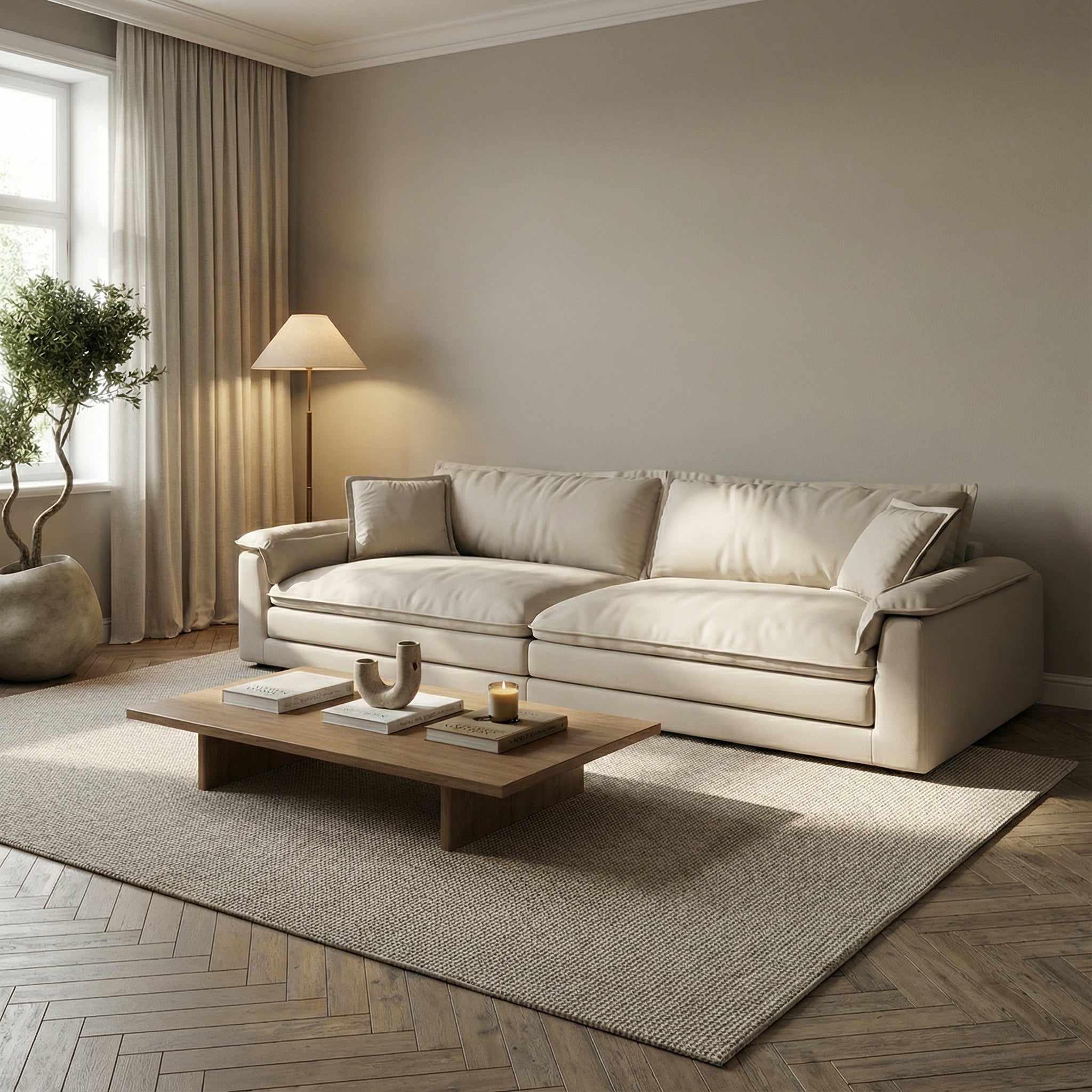 Canapea Alyma, topper si material tehnologic anti pata, Homedit - Image 3