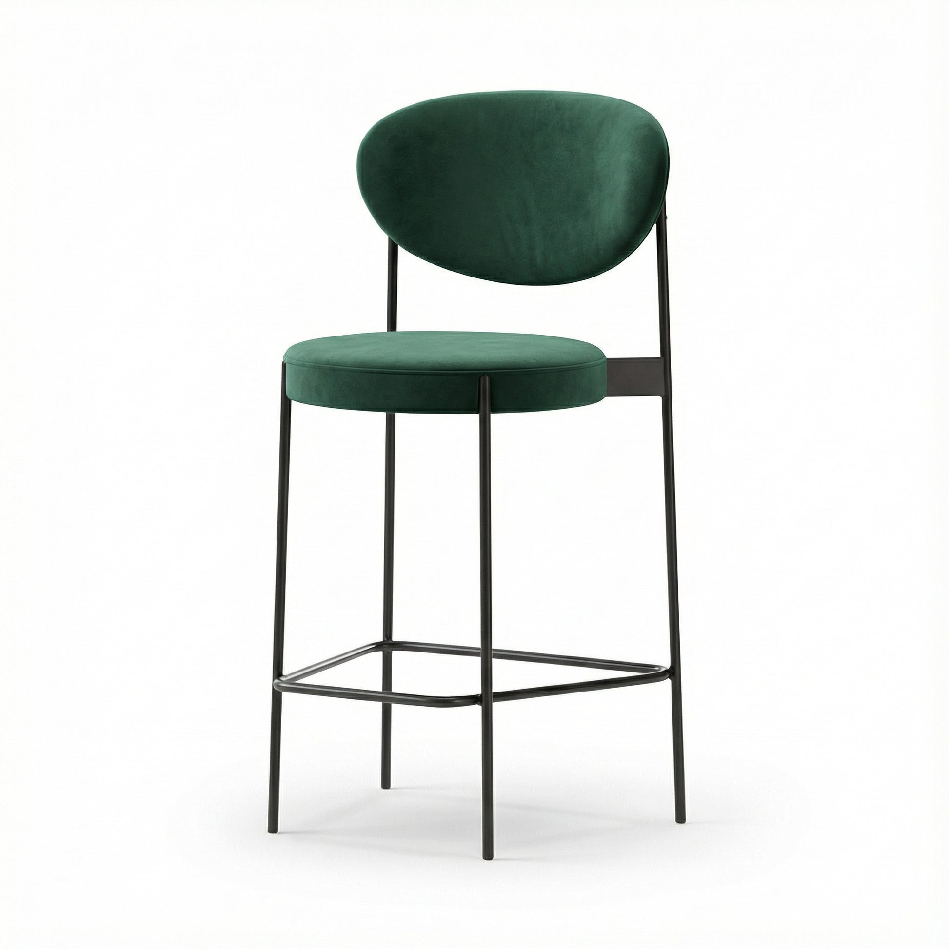 Scaun de bar 120 cm catifea smarald Loft, Homedit - Image 2