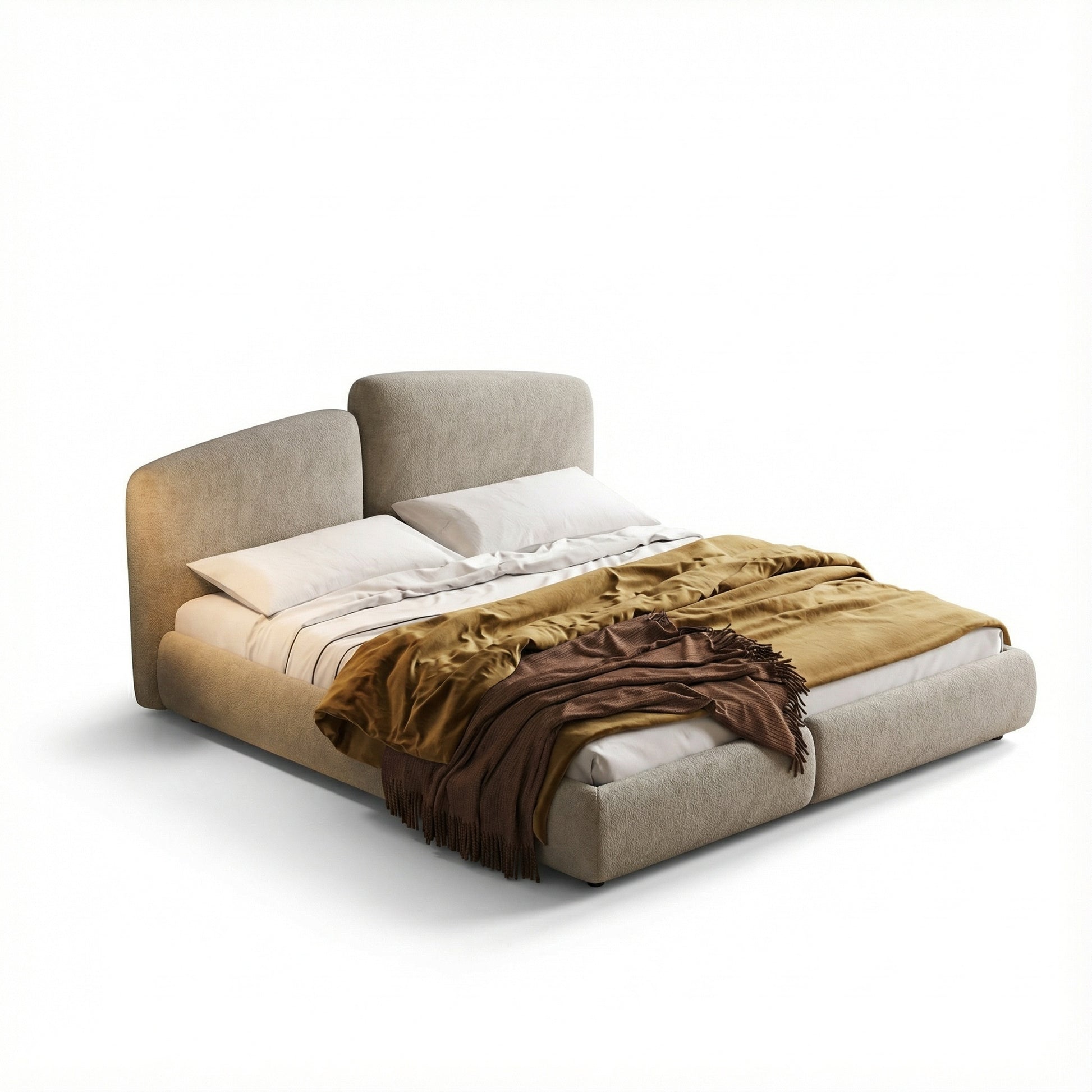 pat cu somiera, catifea calma, homedit - Image 2