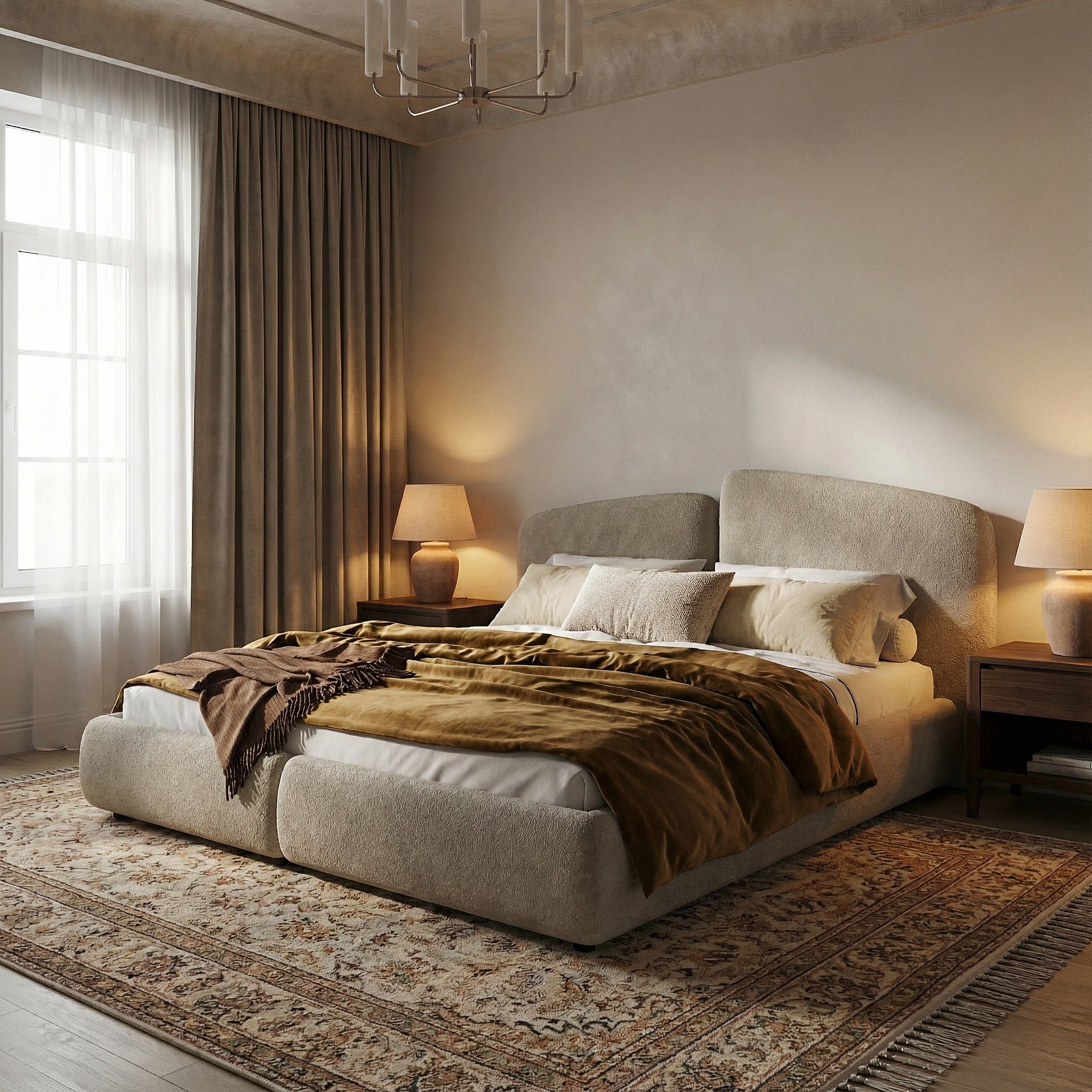 pat cu somiera, catifea calma, homedit - Image 3