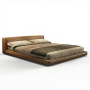 pat cu somiera tapitat piele microfibra, lior, homedit - Image 2