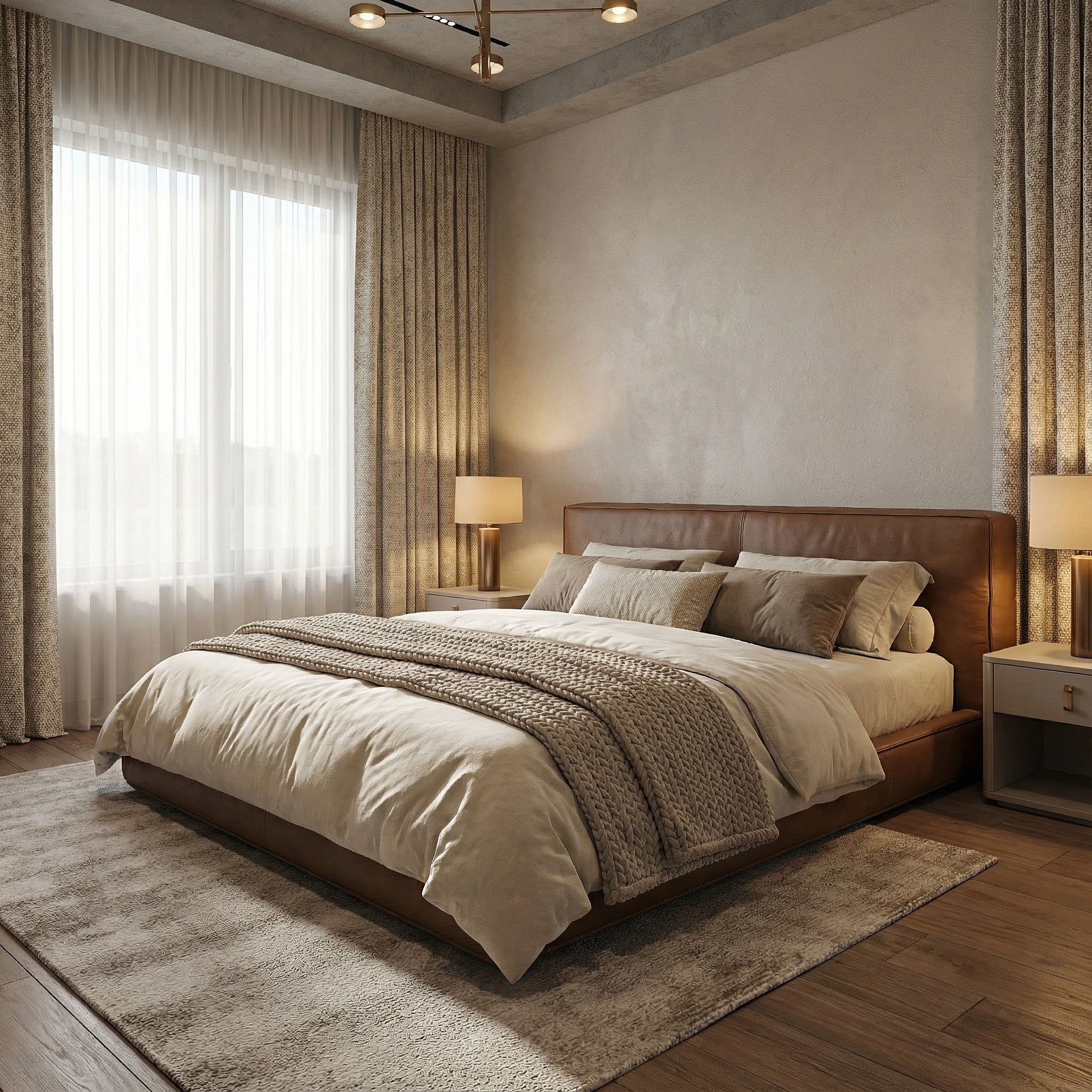 pat cu somiera tapitat piele microfibra, lior, homedit - Image 3