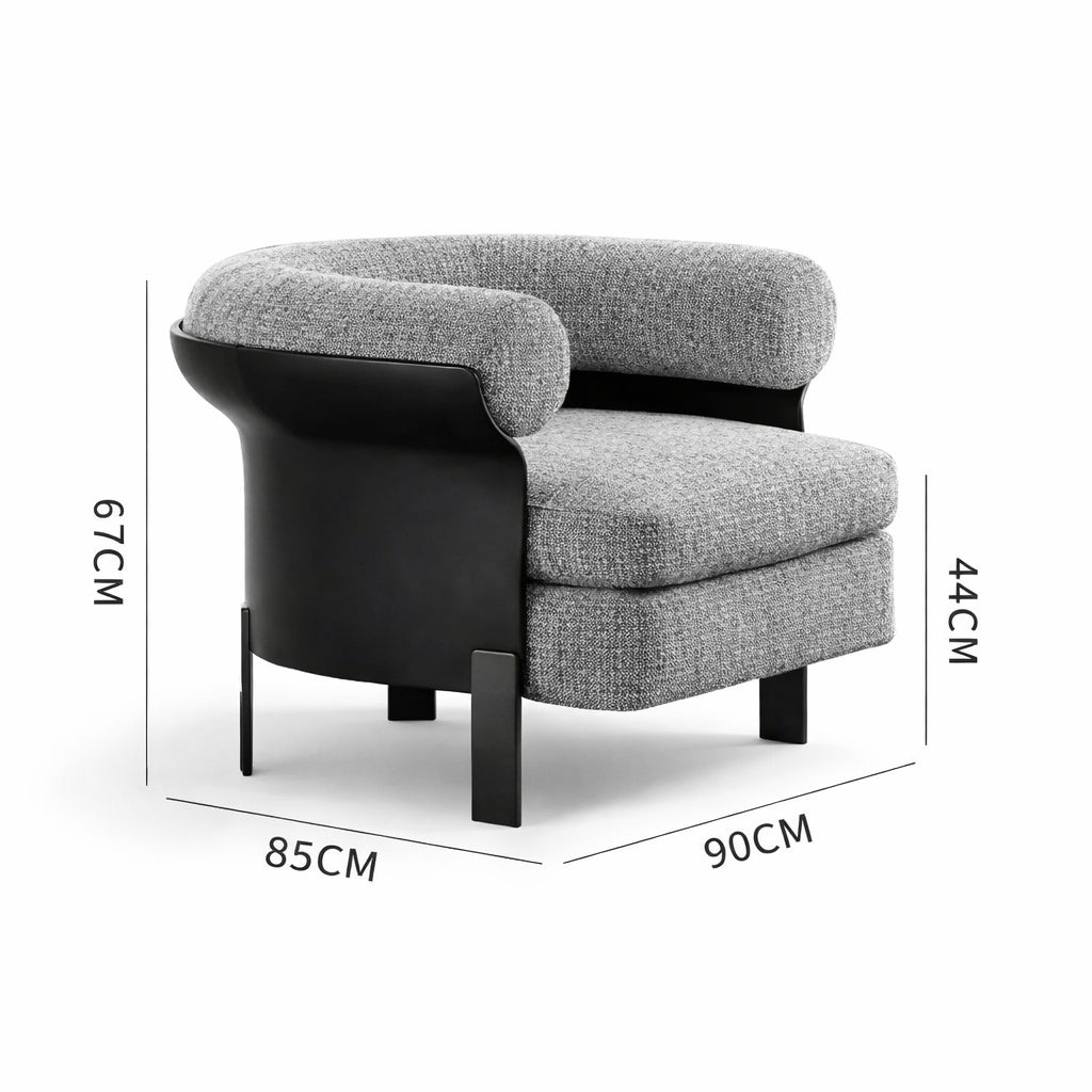 fotoliu Noro Plus, 90 x 85 x 67 cm piele si material textil, homedit - Image 3