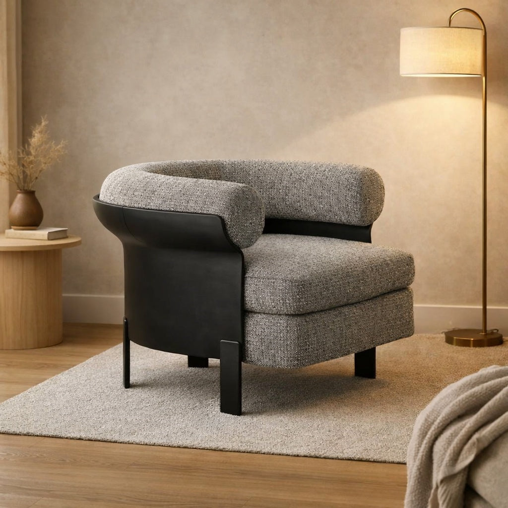 fotoliu Noro Plus, 90 x 85 x 67 cm piele si material textil, homedit - Image 4