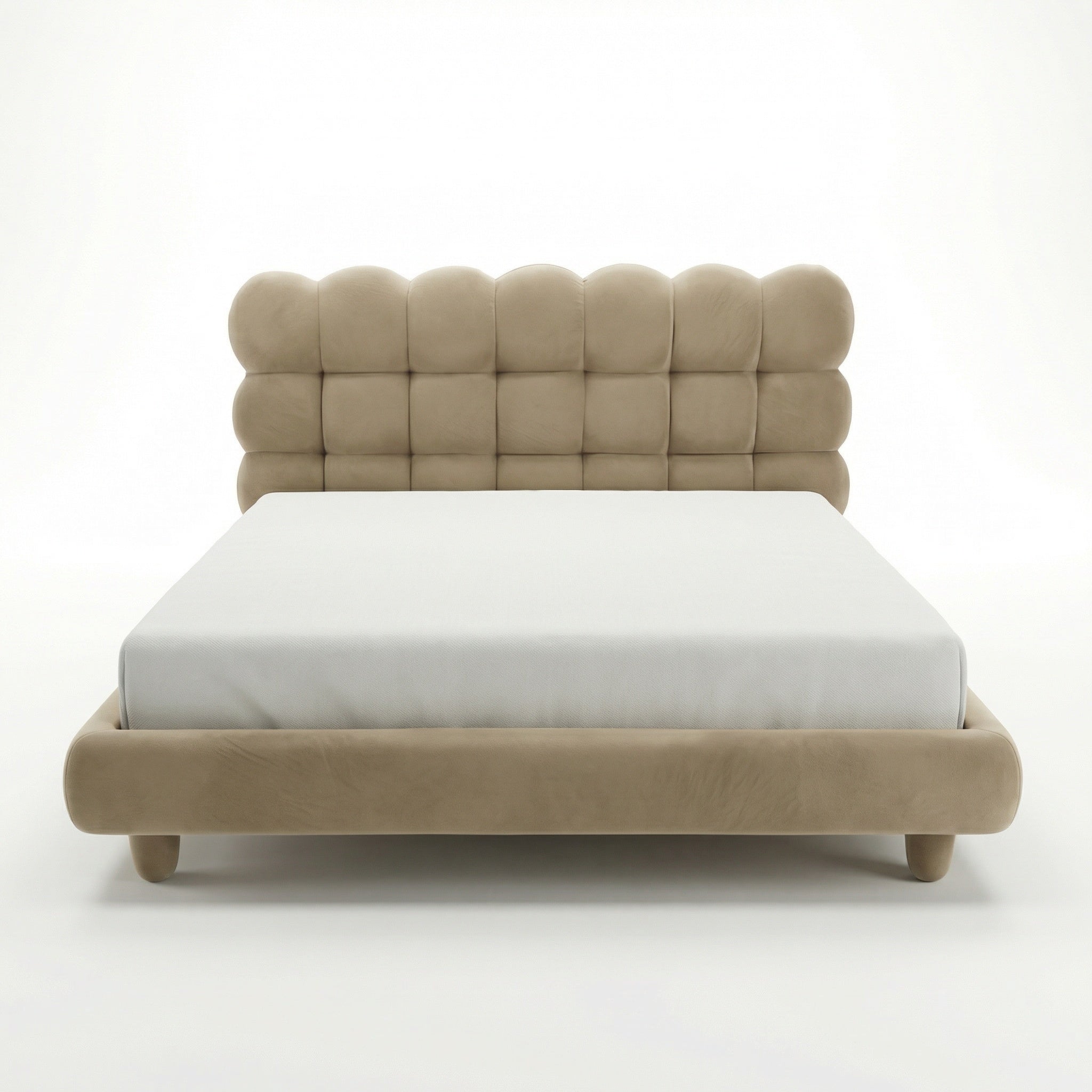 Pat cu somiera, lemn masiv si catifea 180 x 200 cm, pat  Mira Homedit - Image 2