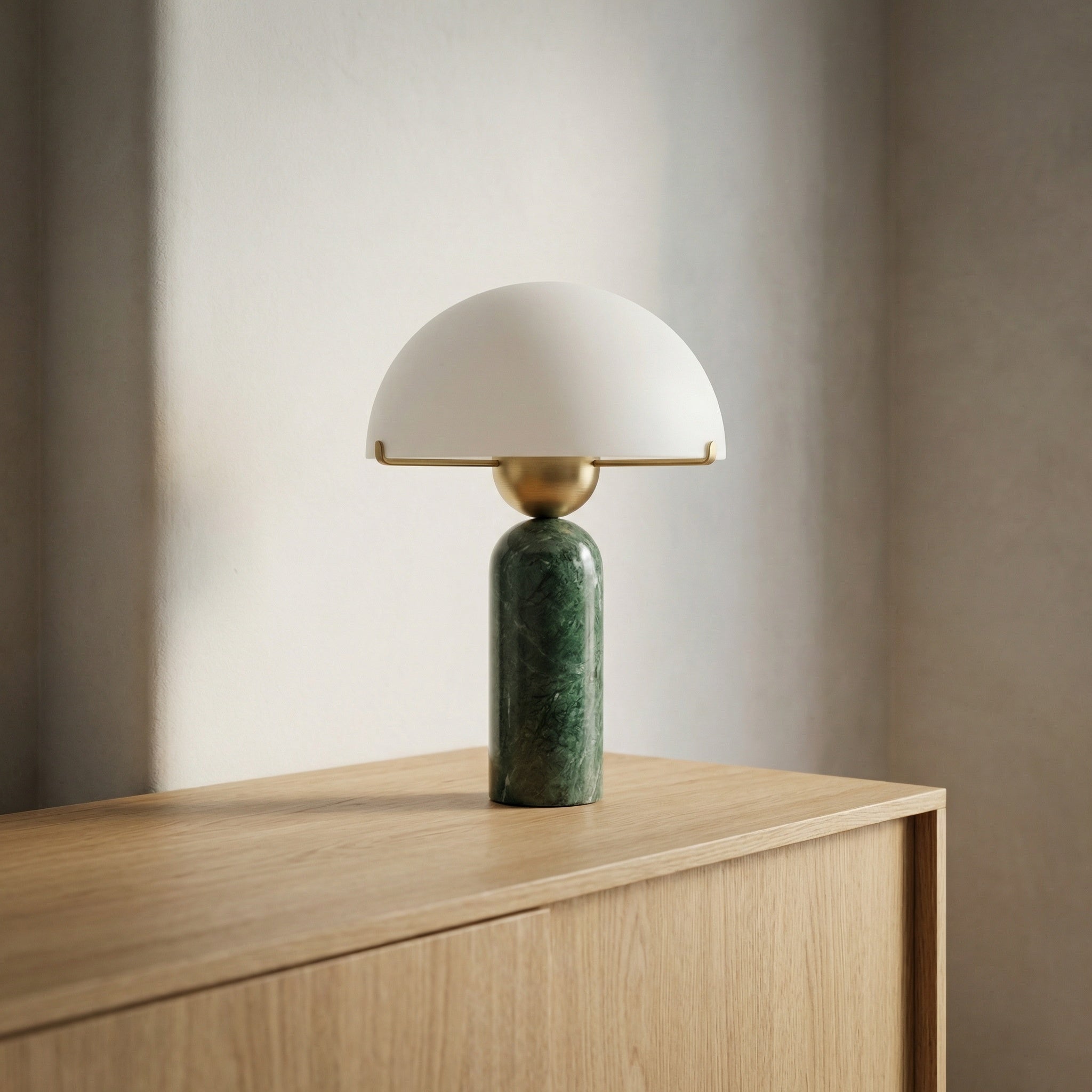 lampa, 45cm h, marmura verde Guatemala si sticla, Emeralis, homedit - Image 3