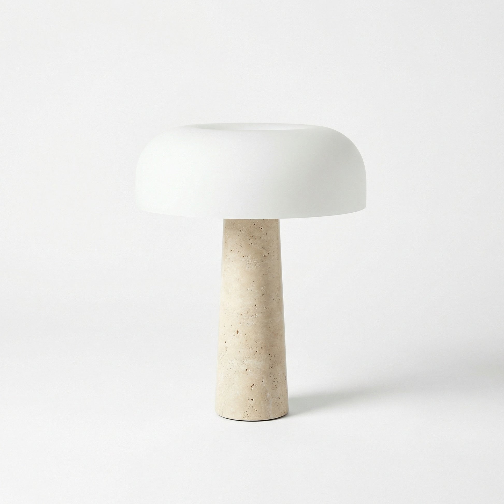 lampa 40 cm h, travertin si sticla mata, Lumora, homedit - Image 2