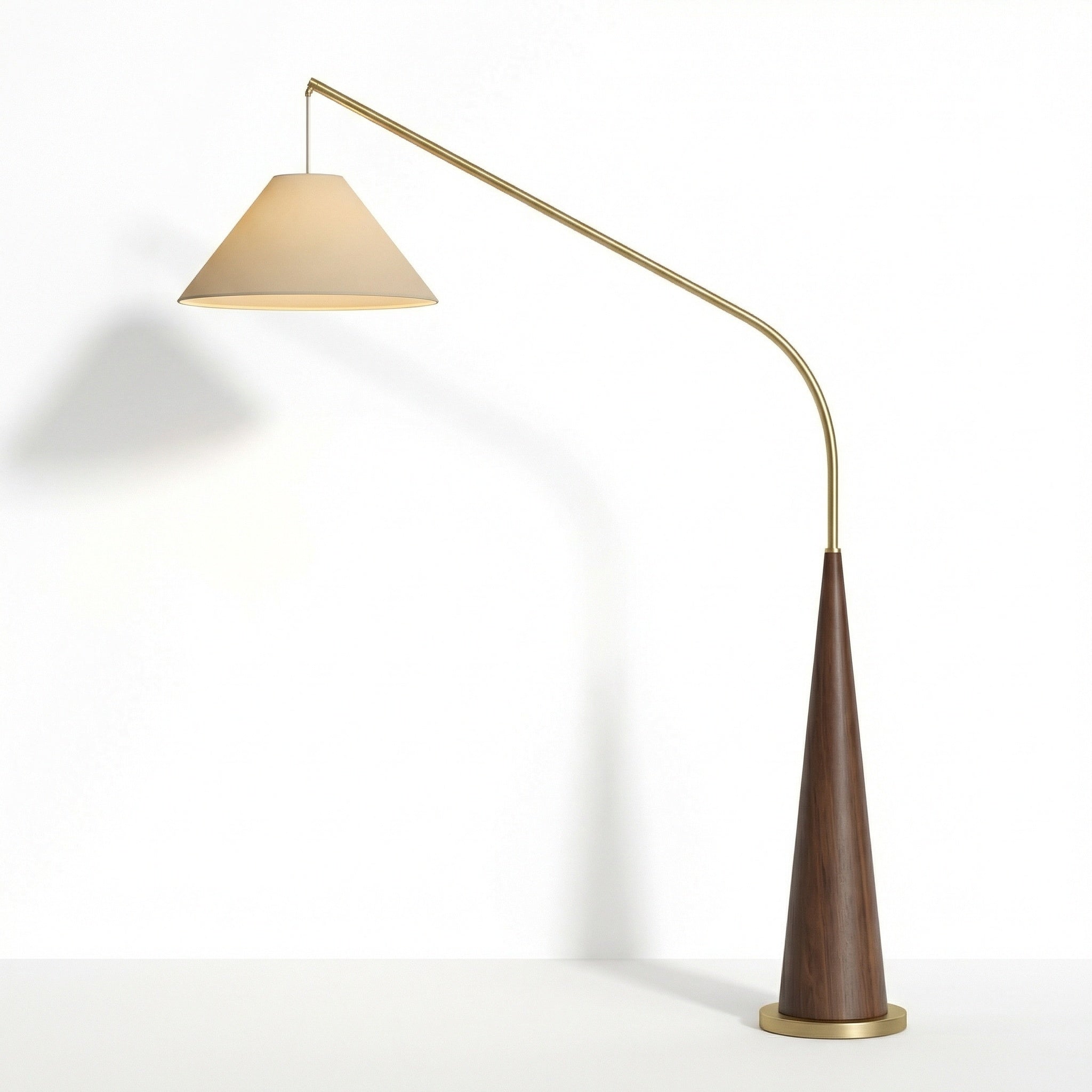 lampadar dimabil 210 cm h, cu finisaj efect nuc Yron, homedit - Image 2