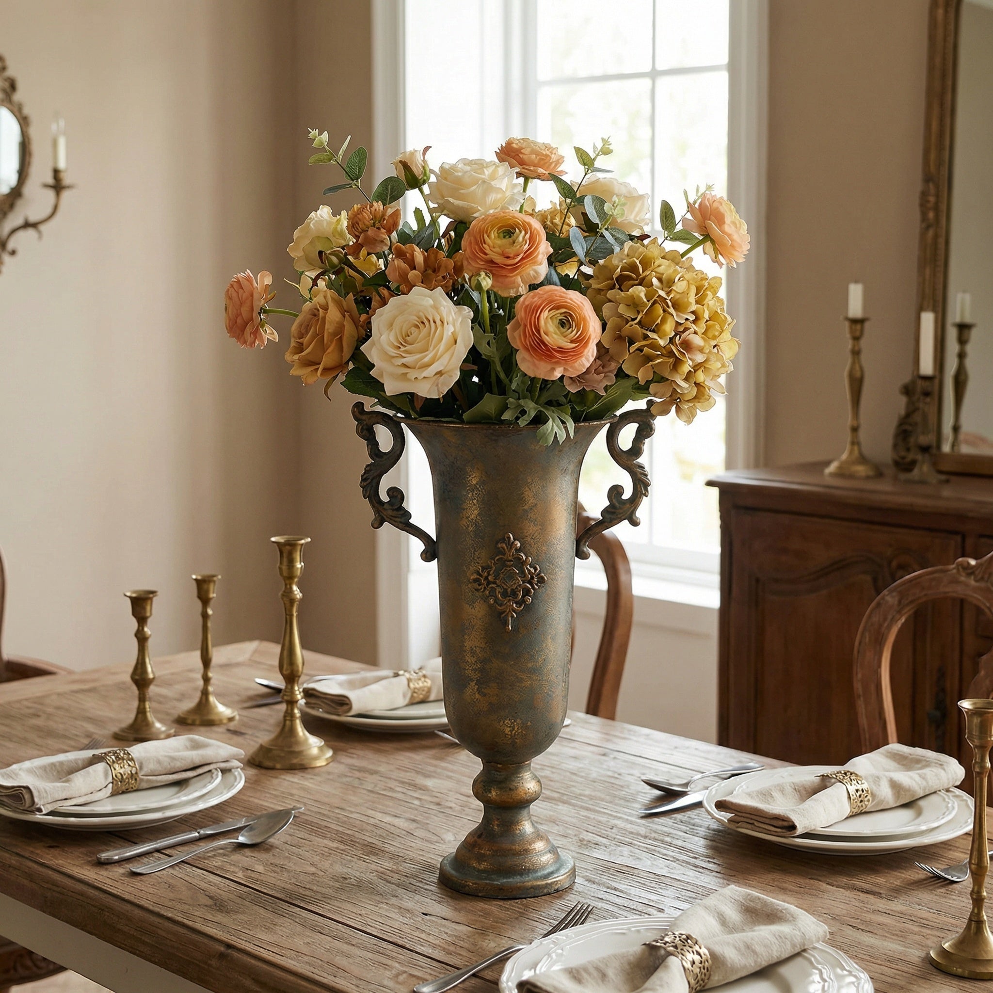 vaza decorativa din fier, 28 x 21 x 48,5 cm Zek, homedit - Image 3