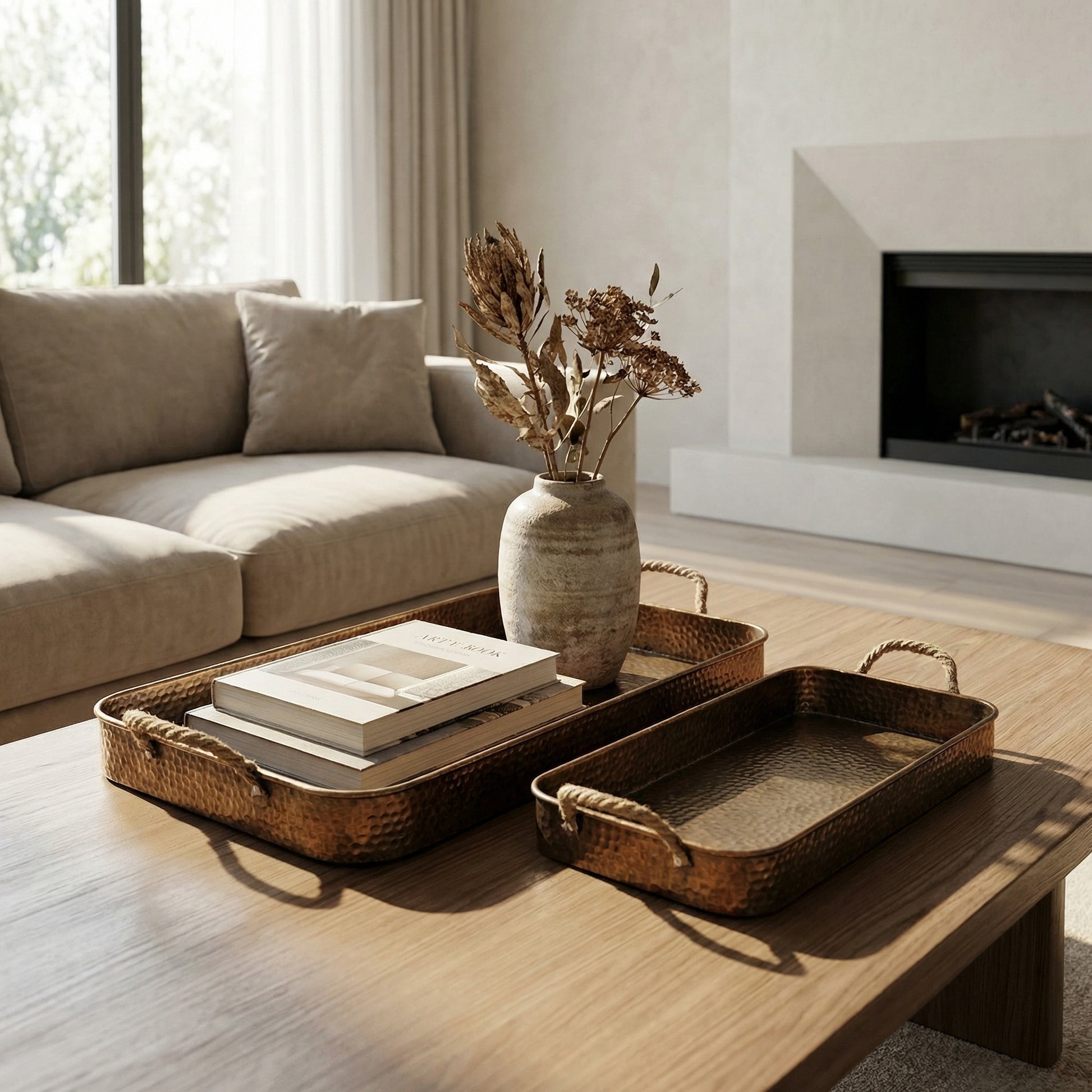 Set de 2 tăvi din fier cu margini decorative Hary, homedit - Image 4