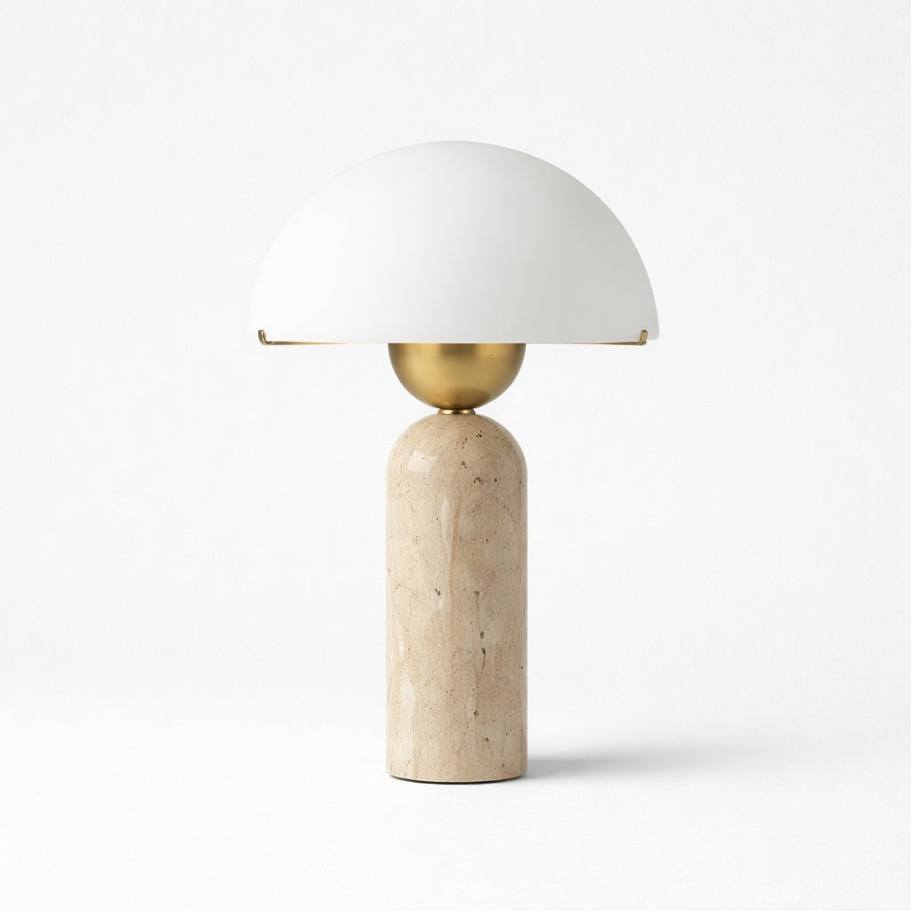 lampa, 45 cm h, travertin si sticla mata CALMA, homedit - Image 2