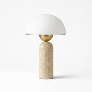 lampa, 45 cm h, travertin si sticla mata CALMA, homedit - Image 2