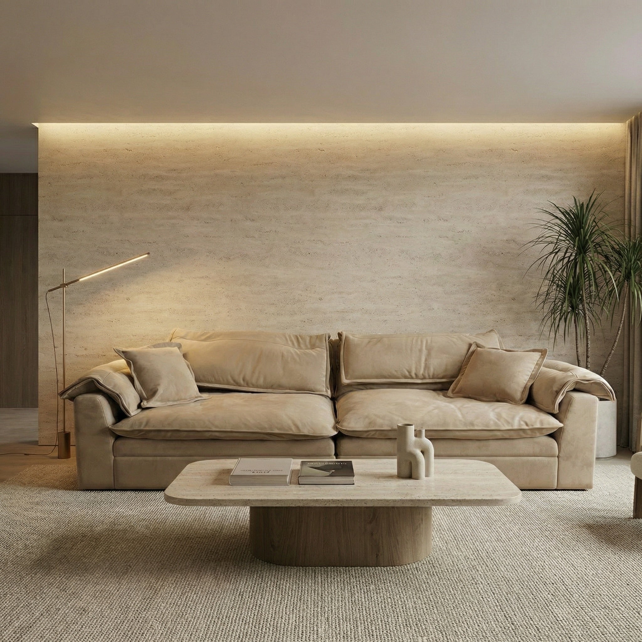 Canapea Alyma, topper si material catifea, Homedit - Image 8