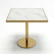 Masa cafenea Stilo, 70 x 75 cm, Auriu periat si piatra, Homedit - Image 2