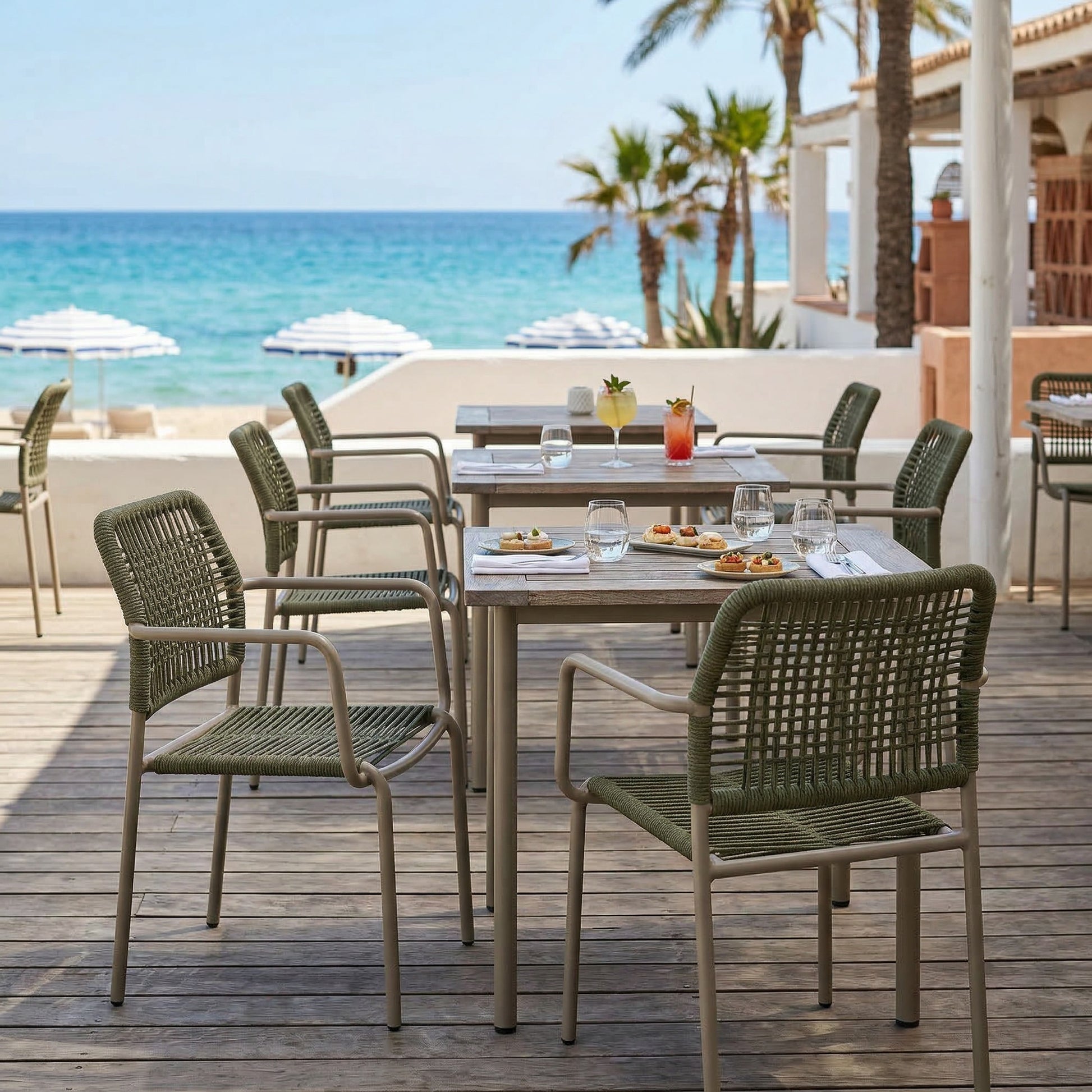 Scaun confortabil pentru terasa Rene gri, Homedit - Image 4