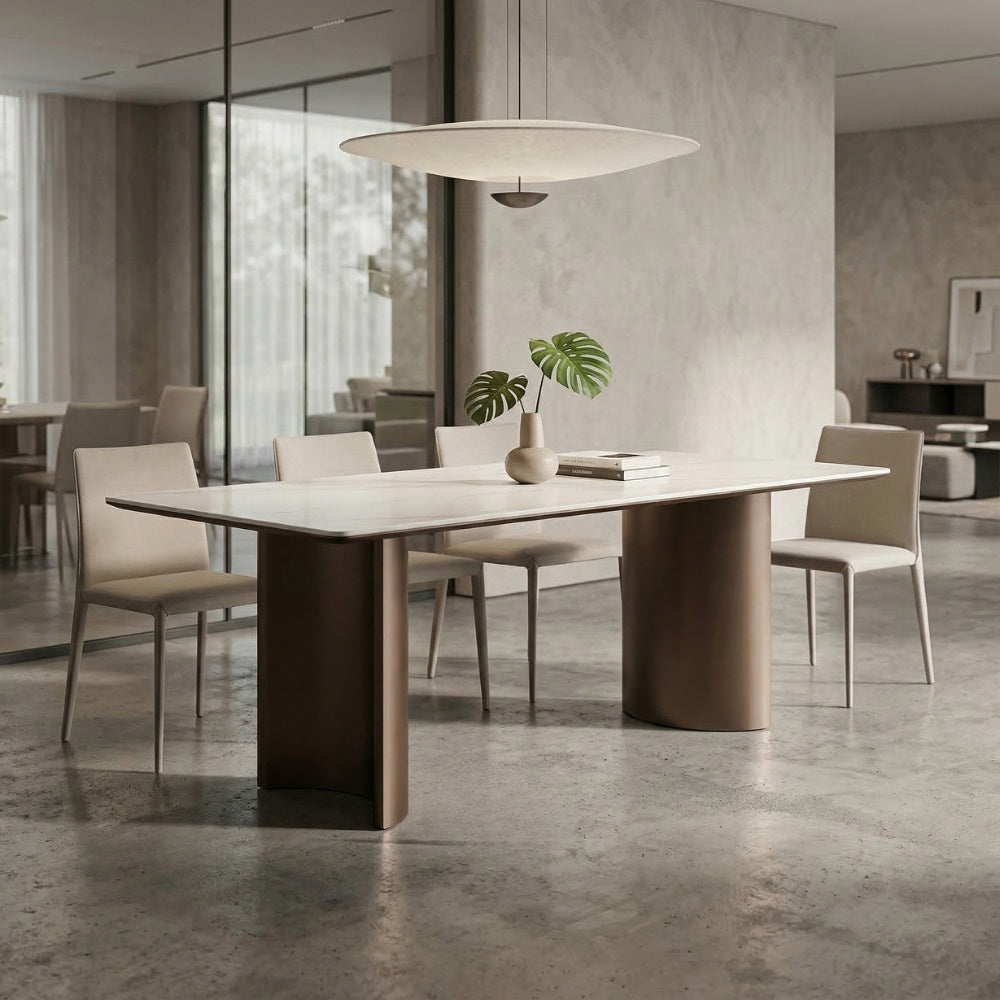 Masa Dinning Alvero, Microcristal si Lemn Masiv, Homedit - Image 3