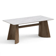 Masa Dinning Calvero, microcristal si lemn masiv, Homedit - Image 2