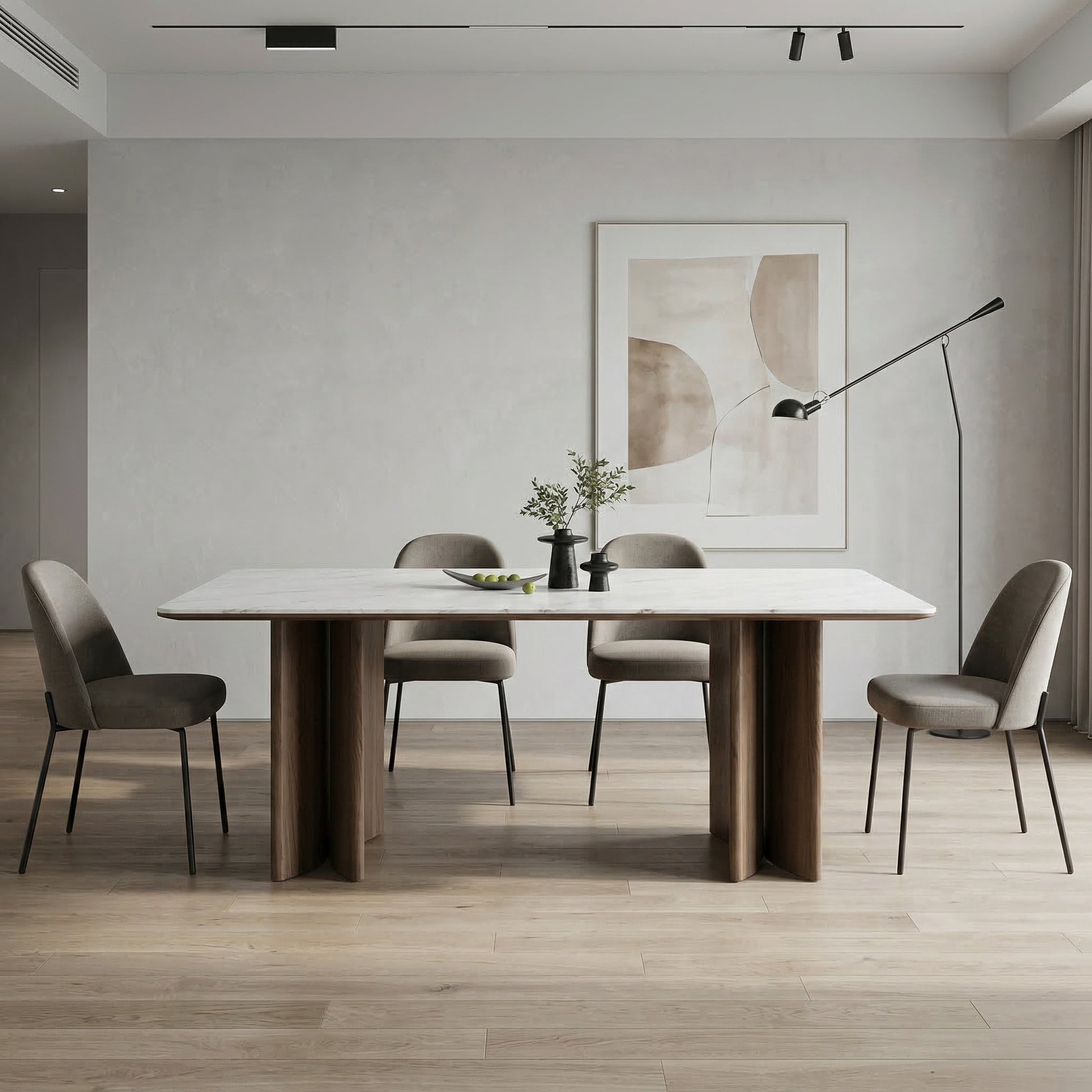 Masa Dinning Velario, cadru lemn masiv si microcristal, Homedit - Image 3