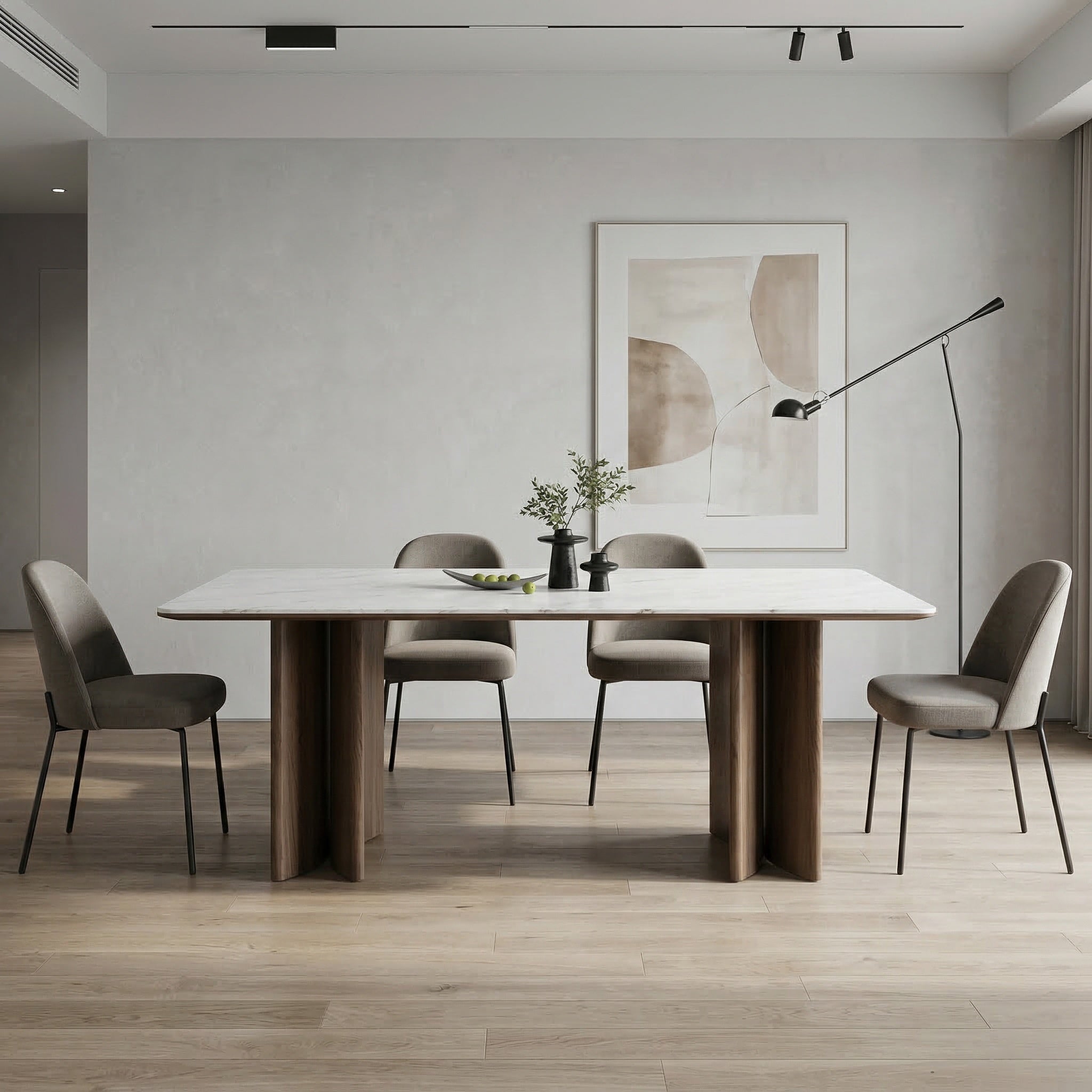 Masa Dinning Velario, cadru lemn masiv si microcristal, Homedit - Image 3