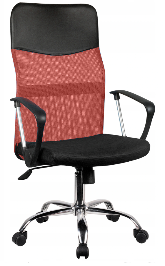 Scaun Rotativ Nemo Ergonomic, 61 x 107.5 x 50 cm, Roșu, Homedit