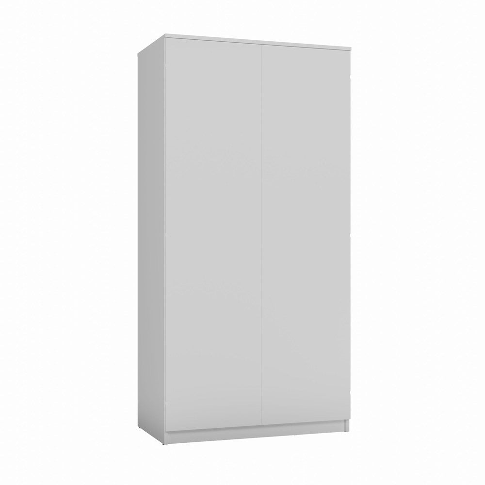 Dulap Modern Malwa SD-90 cu Sistem TIP-ON, 90 x 180 x 50 cm, Alb Mat, Homedit
