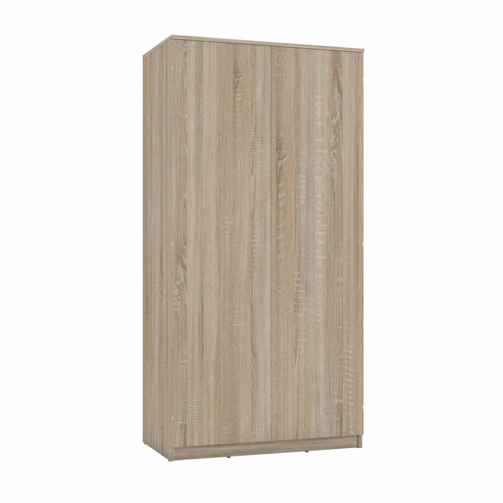 Dulap Modern Malwa SD-90 cu Sistem TIP-ON, 90 x 180 x 50 cm, Stejar Sonoma, Homedit