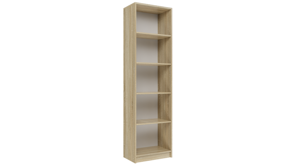 Raft Clasic Onyx R50 cu 5 Polițe, 50 x 182 x 30 cm, Stejar Sonoma, Homedit
