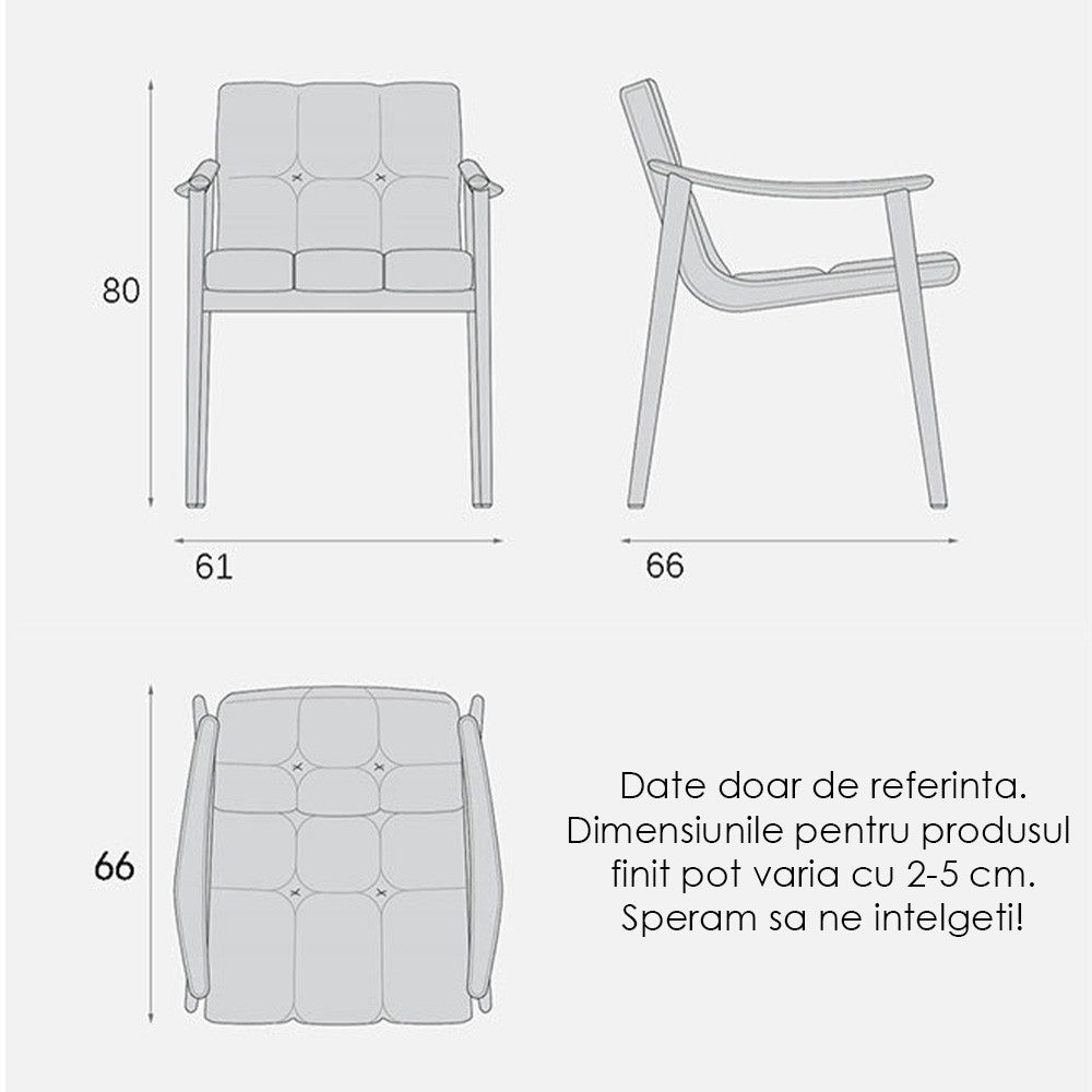 Scaun premium din lemn de frasin Luxuria, Homedit - Image 18