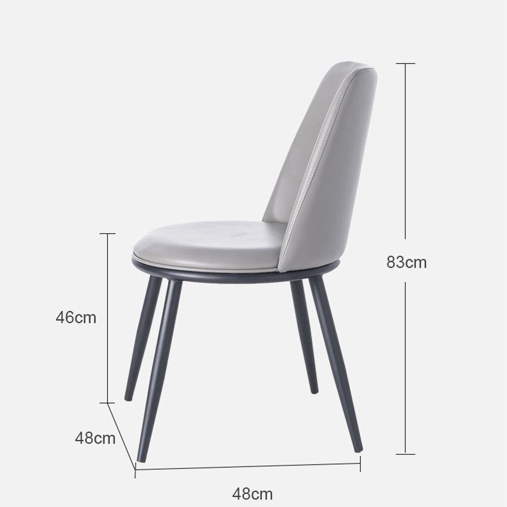 Scaun premium din otel galvanizat Milan greije, Homedit - Image 12