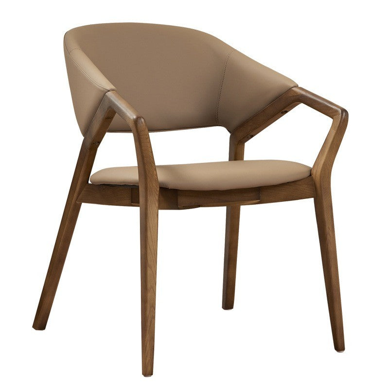 Scaun lemn masiv si piele Retreat, Homedit - Image 2