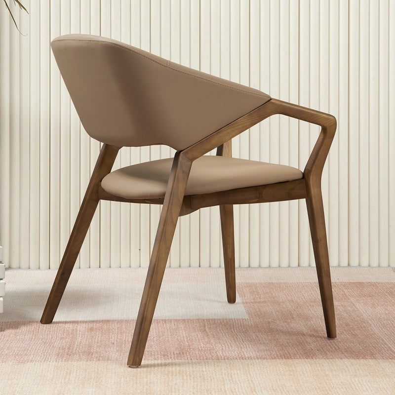 Scaun lemn masiv si piele Retreat, Homedit - Image 4