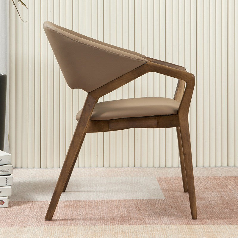 Scaun lemn masiv si piele Retreat, Homedit - Image 5