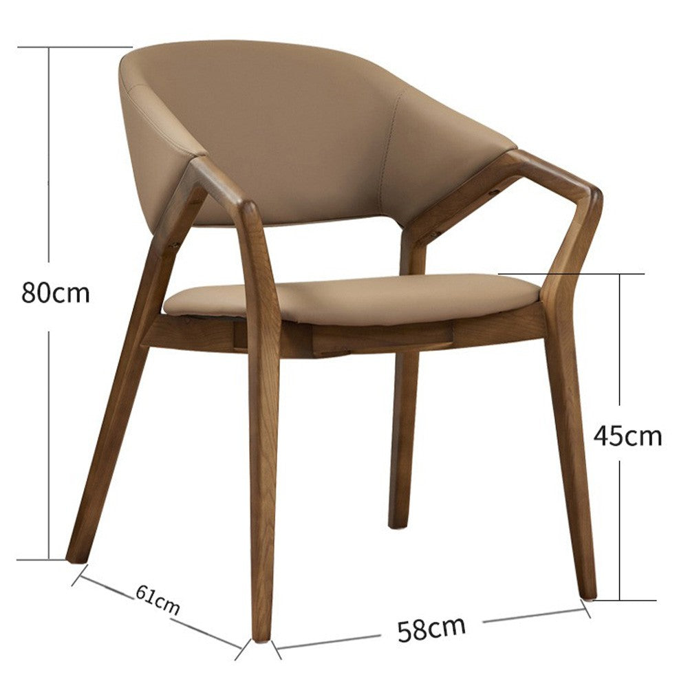 Scaun lemn masiv si piele Retreat, Homedit - Image 9