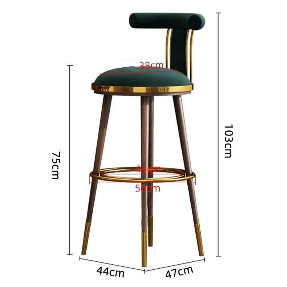 Scaun de bar otel galvanizat Brew smarald, inaltime sezut 75 cm, Homedit - Image 7