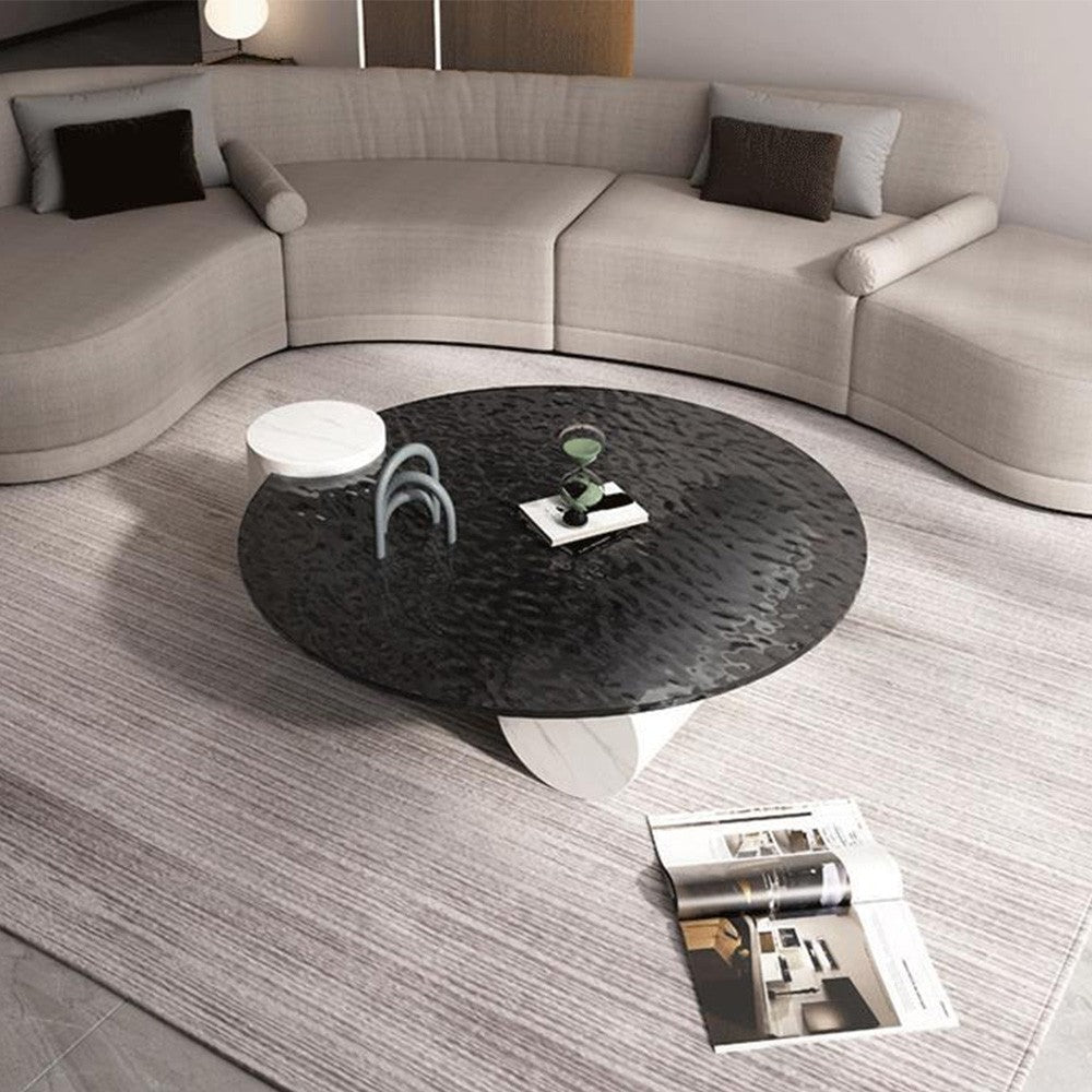 Masa cafea 100 cm piatra naturala Divine, Homedit - Image 3