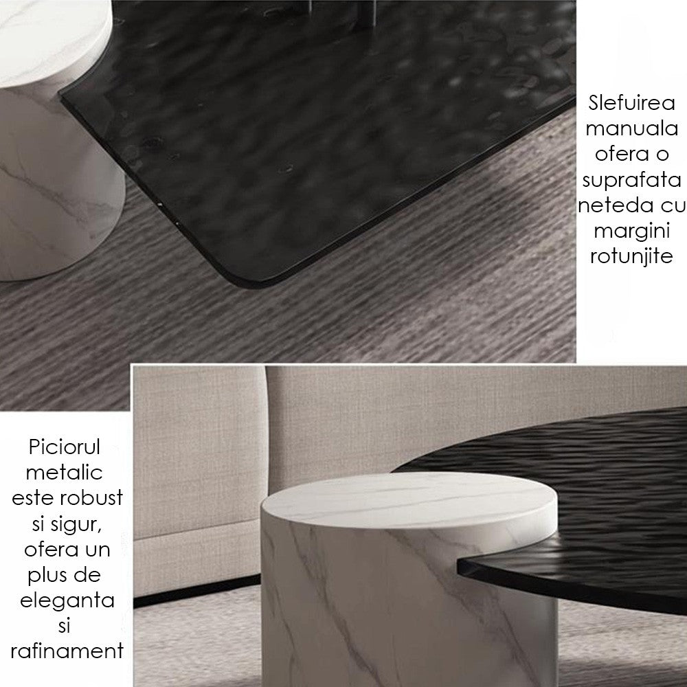 Masa cafea 100 cm piatra naturala Divine, Homedit - Image 8