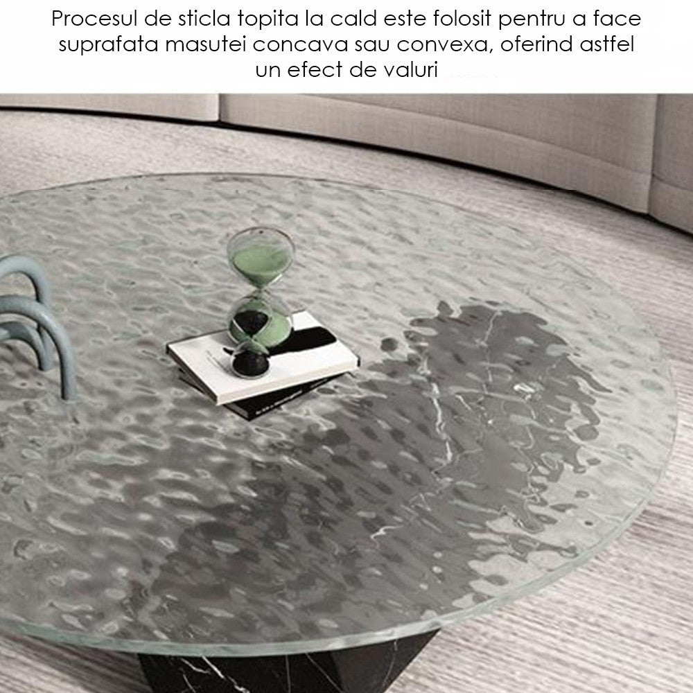 Masa cafea 100 cm piatra naturala Divine, Homedit - Image 9