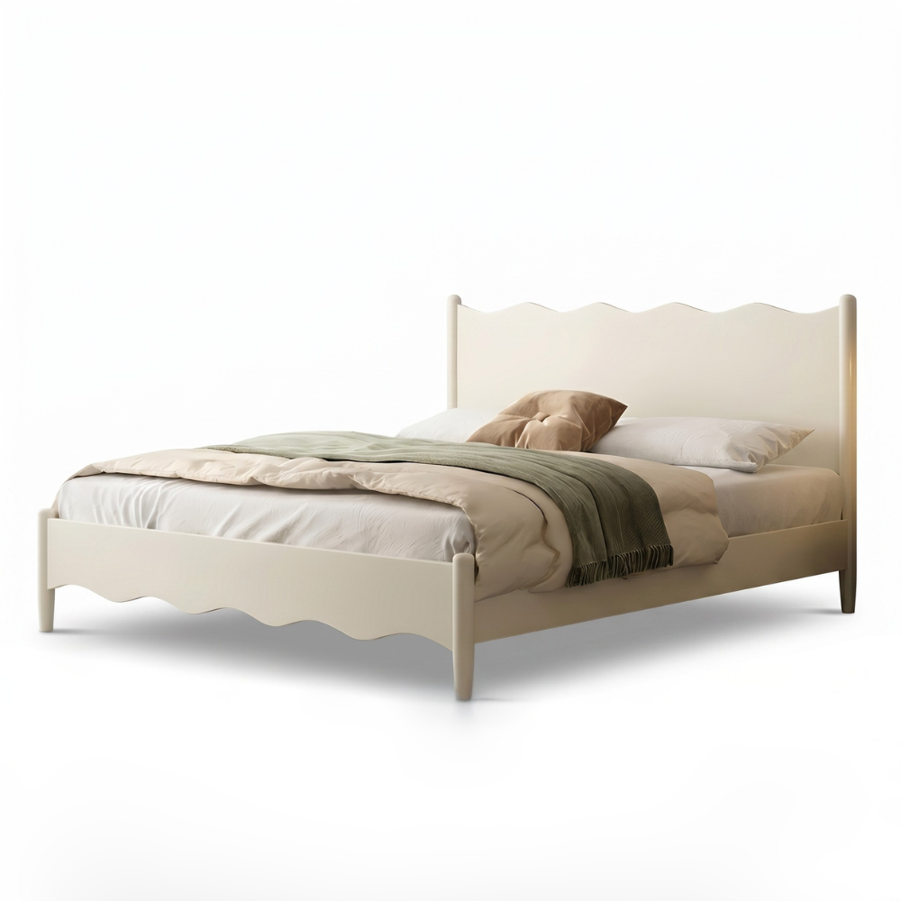 pat premium cu cadru din lemn de stejar, pat premium velura, homedit