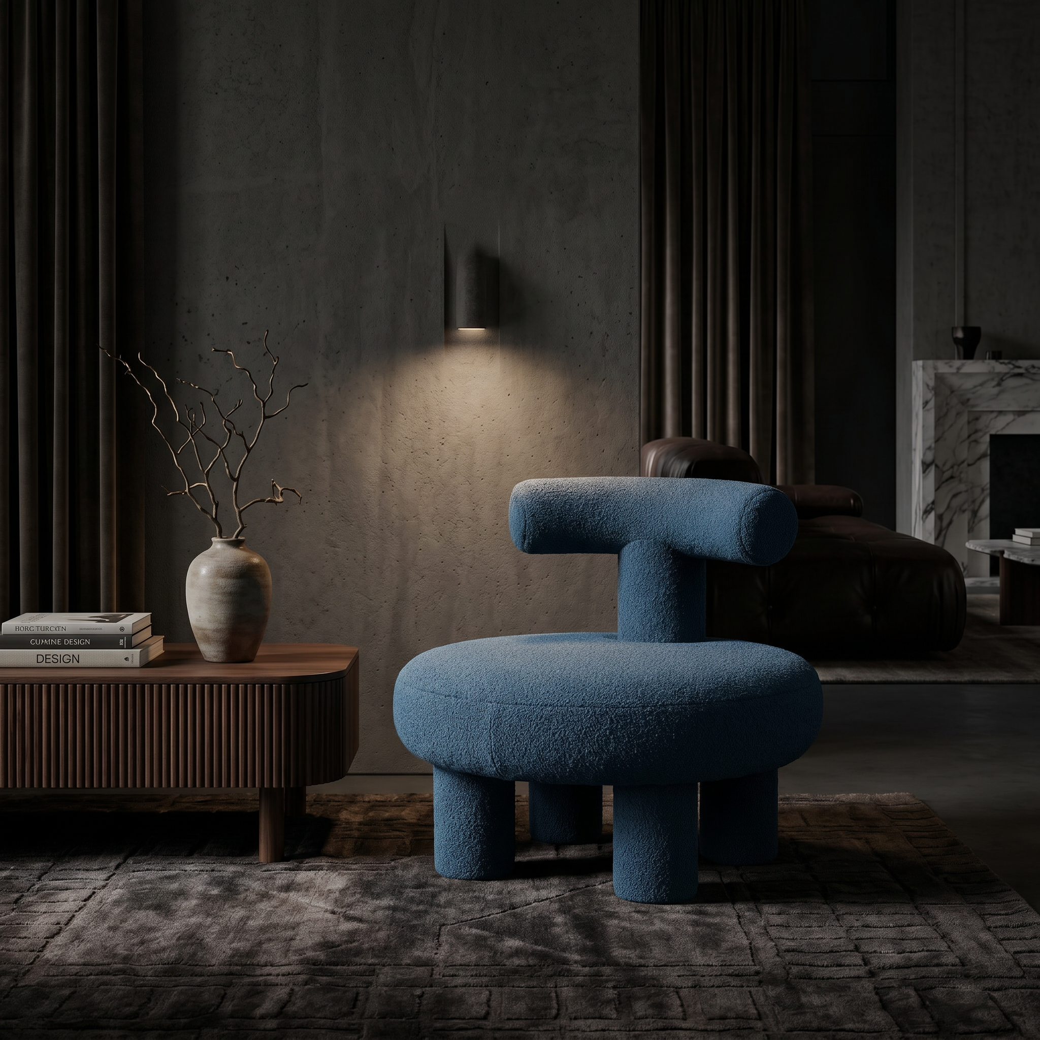 Scaun Premium Pluto Pouf, 55 x 53 x 51 cm, Homedit
