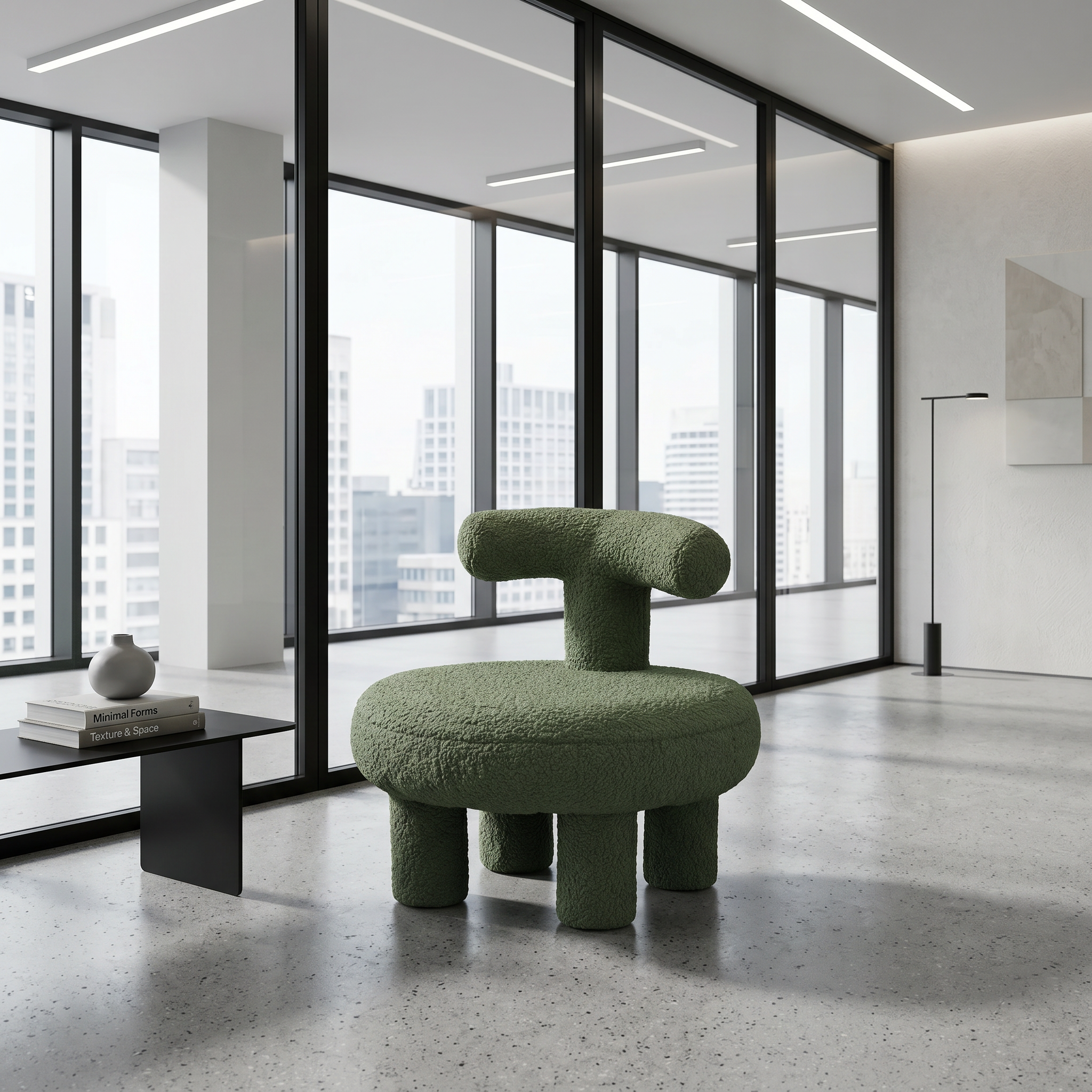 Scaun Premium Pluto Pouf, 55 x 53 x 51 cm, Homedit