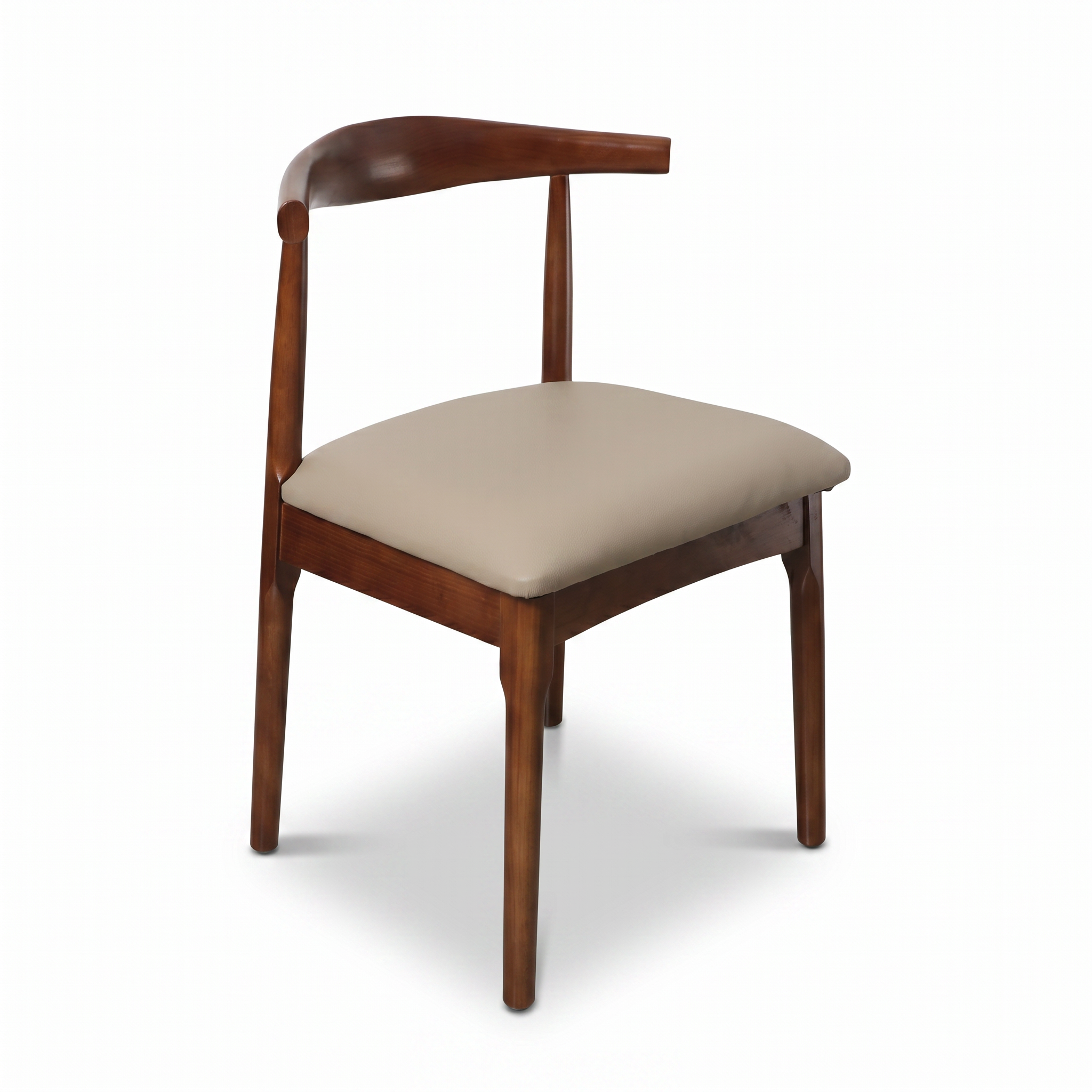 Scaun Premium Wegner, Lemn Masiv de Cauciuc si Piele, 50 x 51 x 78 cm, Homedit