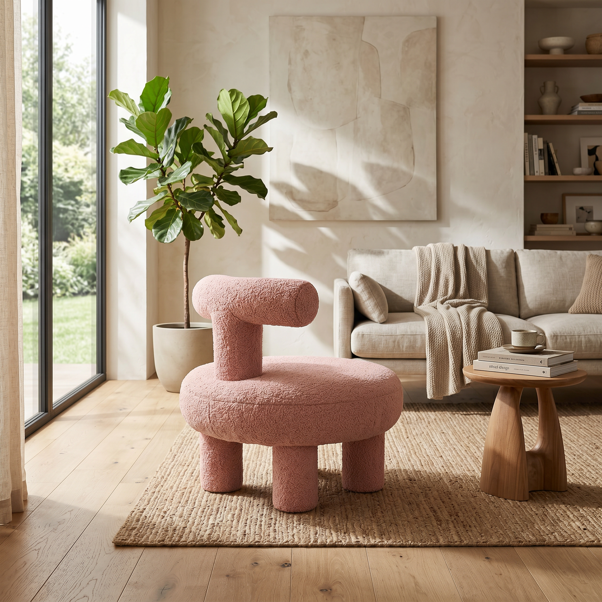 Scaun Premium Pluto Pouf, 55 x 53 x 51 cm, Homedit